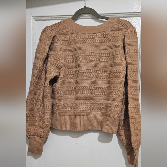 Textured V-Neck Bow Cardigan Size XL - Picture 10 of 12